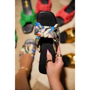 Womens Size 7 Flat Sandals Multicolor - Bali Getaway - Miss Lola